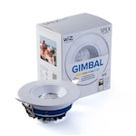 SPEX Lighting 4-Inch Connected by WiZ Smart Wi-Fi Tunable-White Integrated LED White Trim Gimbal Recessed Fixture