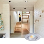 SPEX Lighting 4-Inch Connected by WiZ Smart Wi-Fi Tunable-White Integrated LED White Trim Gimbal Recessed Fixture