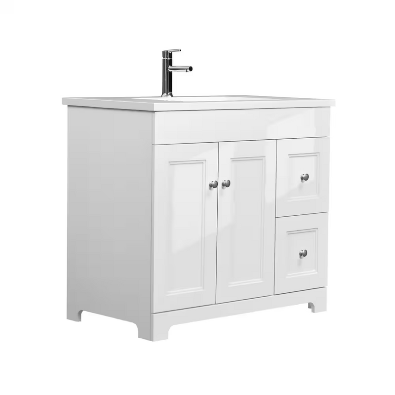 Luxo Marbre Classic Freestanding Vanity with 1 Door and 2 Drawers