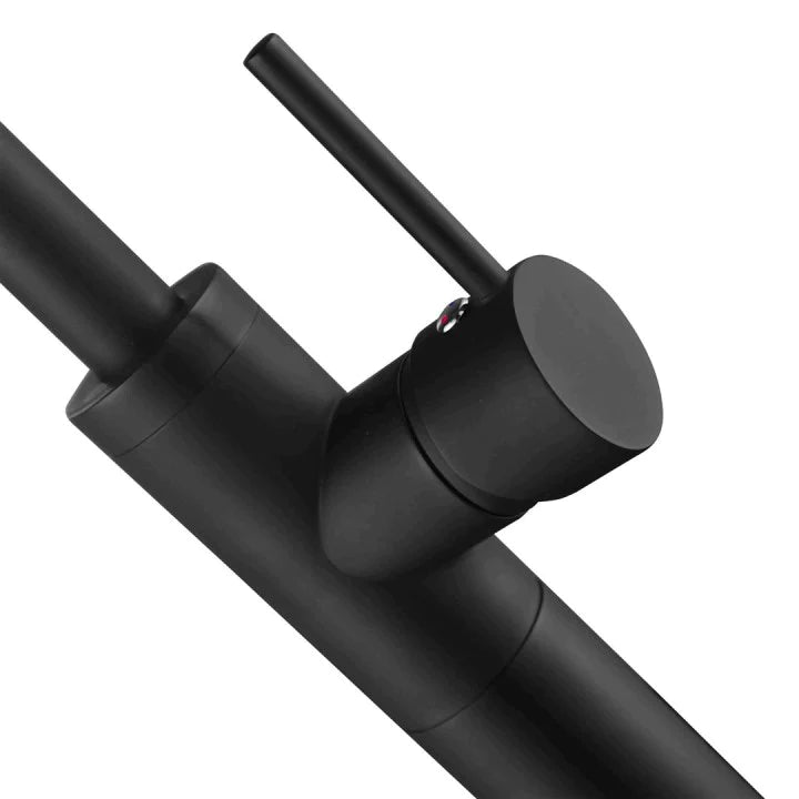 Agua Canada  SUBITO Freestanding Round Matte Black Faucet Without Handshower