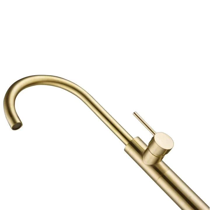 Agua Canada  SUBITO Freestanding Round Matte Black Faucet Without Handshower