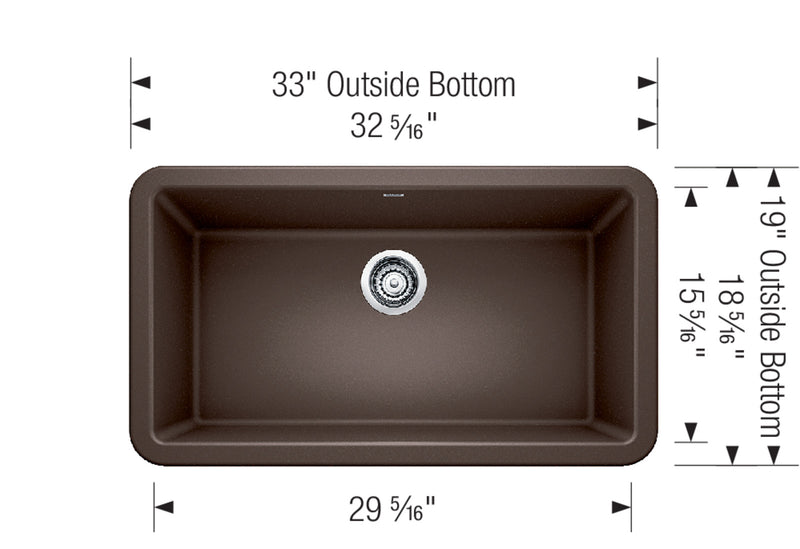 Blanco IKON 33 Double Bowl SILGRANIT Apron Farmhouse Kitchen Sink