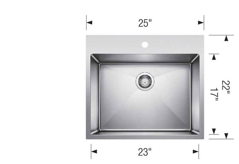 Blanco QUATRUS R15 Stainless Steel Laundry Sink - 401802