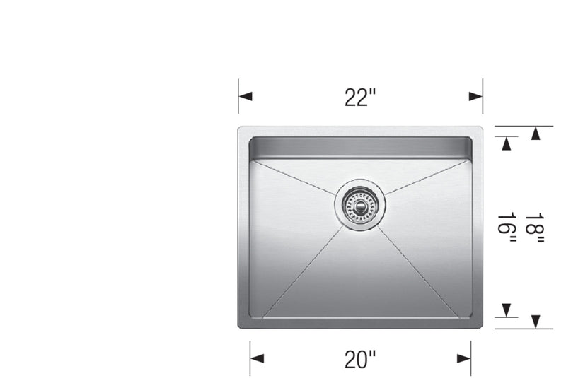 Blanco QUATRUS R15 U 1 Stainless Steel Kitchen Sink