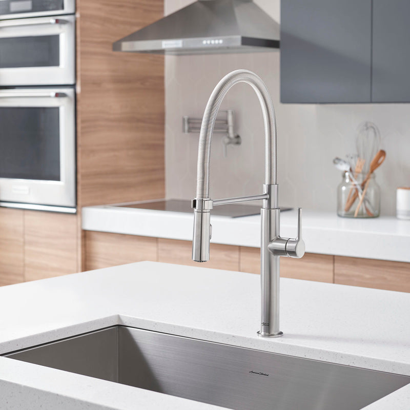 American Standard Studio S Semi-Pro Pull-Down Dual Spray Kitchen Faucet With Spring Spout