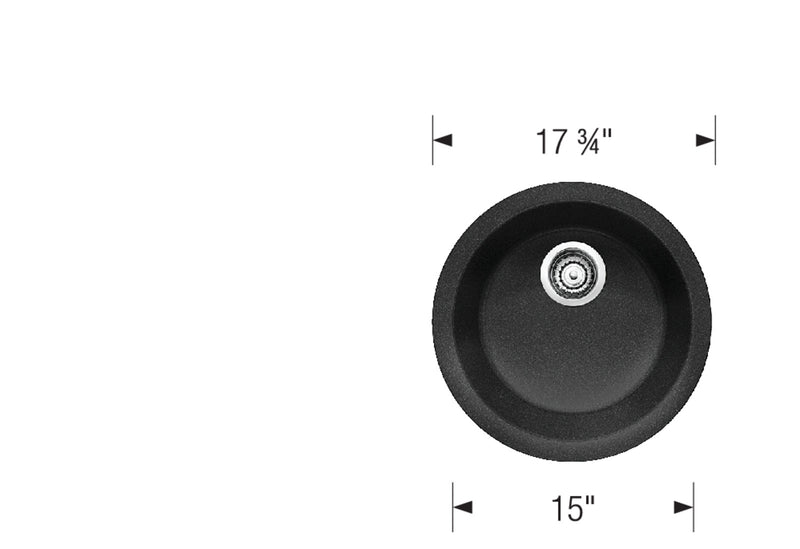 Blanco Rondo Single Bowl Dual Mount Round SILGRANIT Bar Sink