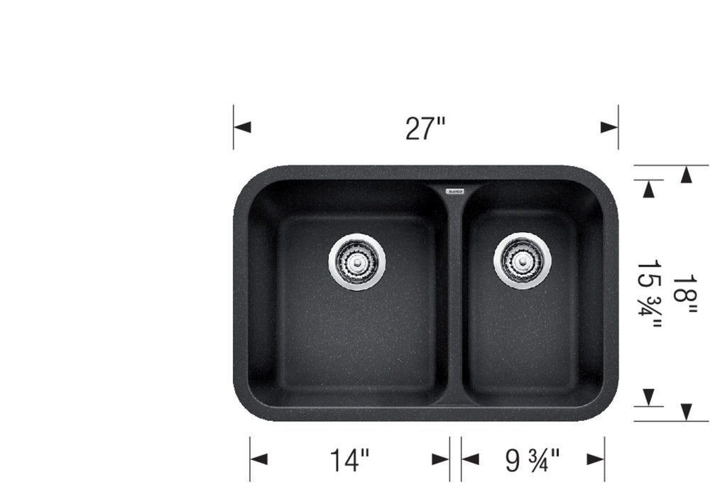 Blanco VISION U 1½ Double Bowl SILGRANIT Kitchen Sink