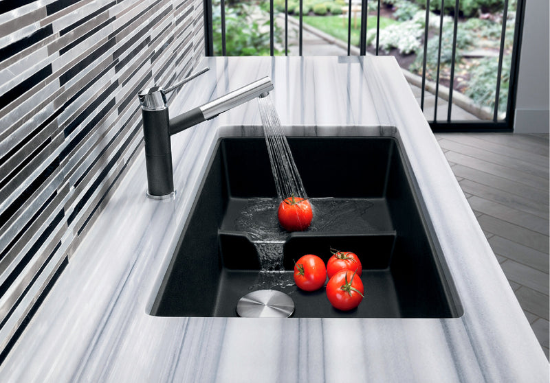 Blanco PRECIS Cascade Double Bowl SILGRANIT Undermount Kitchen Sink
