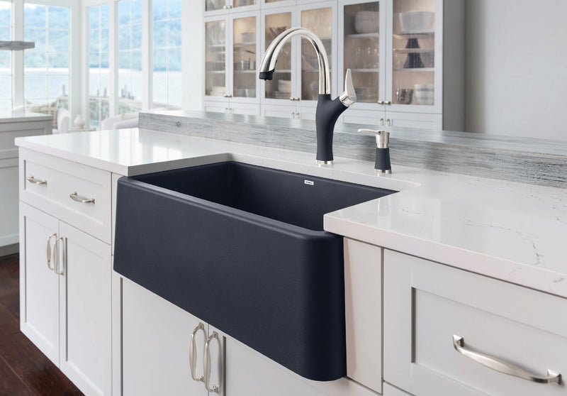 Blanco IKON 30 Single Bowl SILGRANIT Apron Farmhouse Kitchen Sink