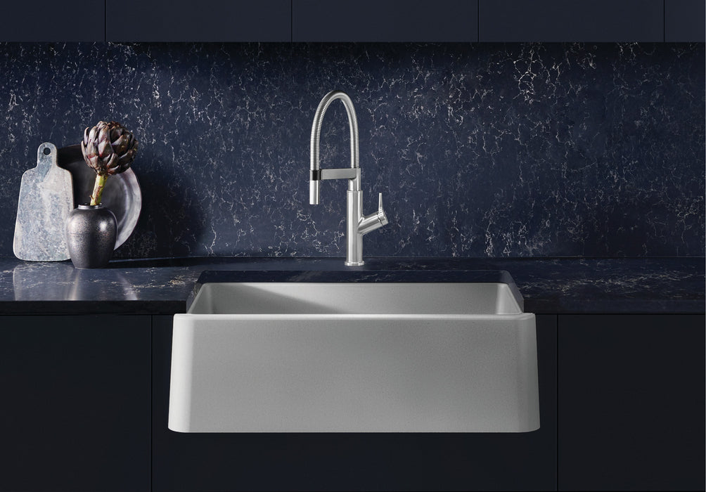 Blanco IKON 33 Double Bowl SILGRANIT Apron Farmhouse Kitchen Sink — Rise