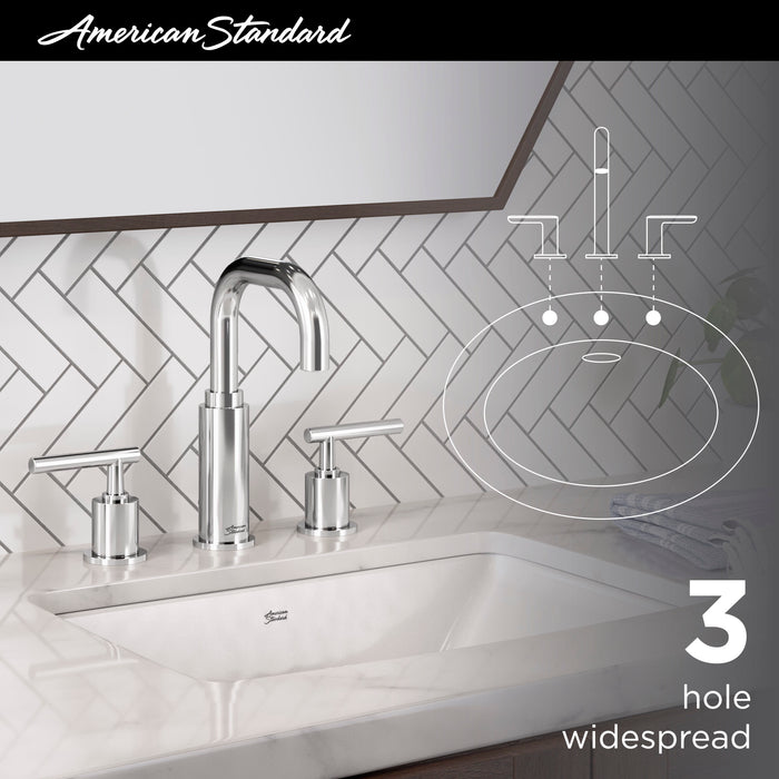 American Standard Serin 2-Handle 8-Inch Widespread Bathroom Faucet 1.2 gpm 4.5 L/min With Lever Handles
