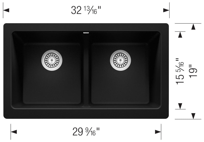 Blanco VINTERA 33 Double Bowl SILGRANIT Apron Farmhouse Kitchen Sink