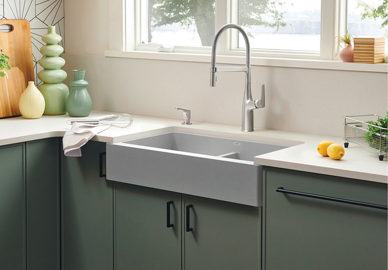 Blanco VINTERA 33 Double Bowl SILGRANIT Apron Farmhouse Kitchen Sink