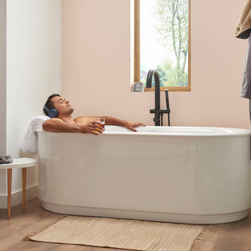 American Standard Serin Contemporary Round Freestanding Tub Filler for Flash Rough-in Valve