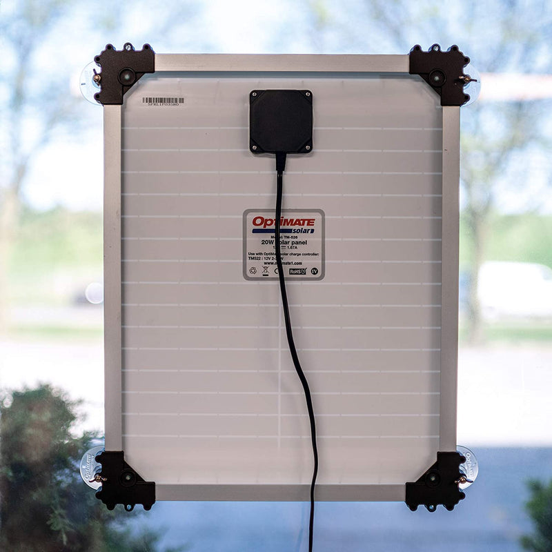 OptiMATE TM-522-D2TK Solar Duo 20W Travel Kit -  6-Step 12V / 12.8V 1.67A Sealed Solar Battery Saving Charger & Maintainer