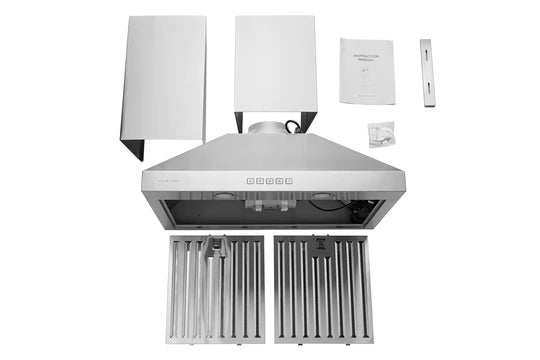Hauslane Chef 30" WM-530SS-30P Convertible Stainless Steel Wall-Mounted Range Hood