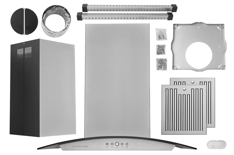 Hauslane Chef Series IS-200 Convertible Stainless Steel Island Range Hood