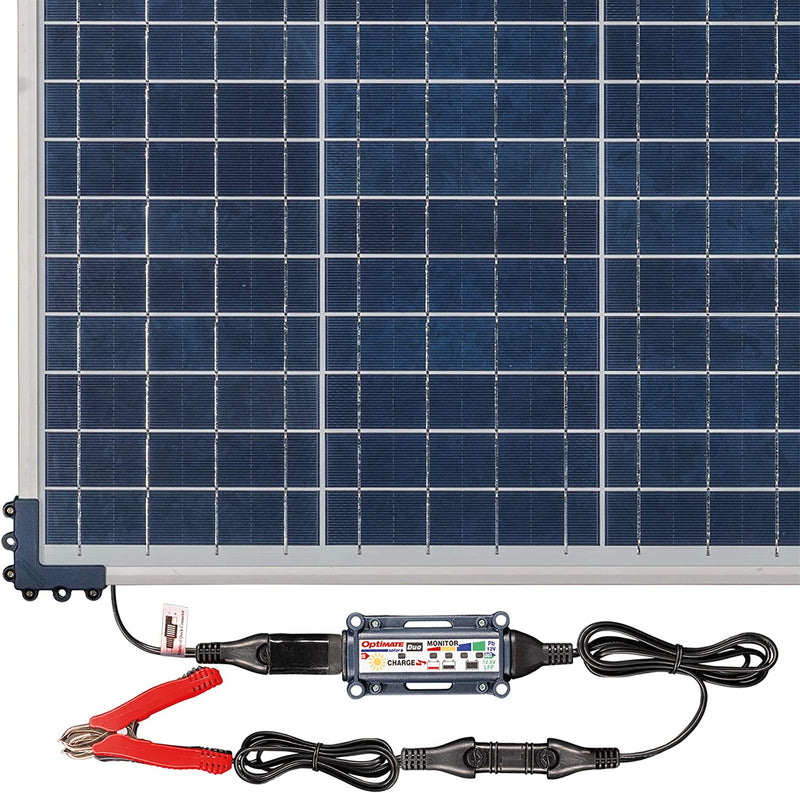OptiMATE TM-522-D4 Solar Duo + 40W Solar Panel - 6-Step 12V / 12.8V 3.33A Sealed Solar Battery Saving Charger & Maintainer