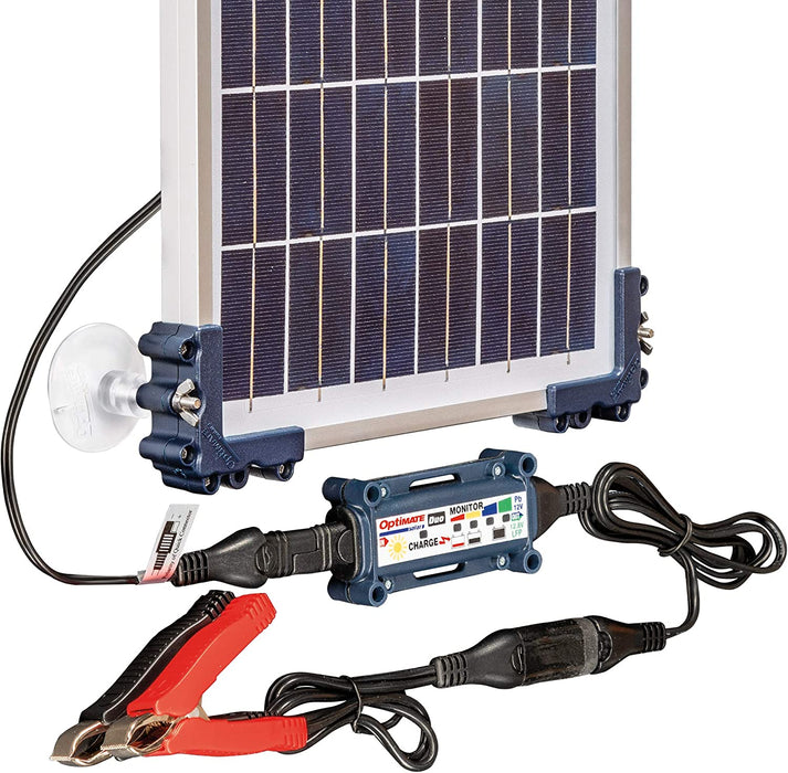 OptiMATE TM-522-D1TK Solar Duo 10W Travel Kit - 6-Step 12V / 12.8V 0.83A Sealed Solar Battery Saving Charger & Maintainer