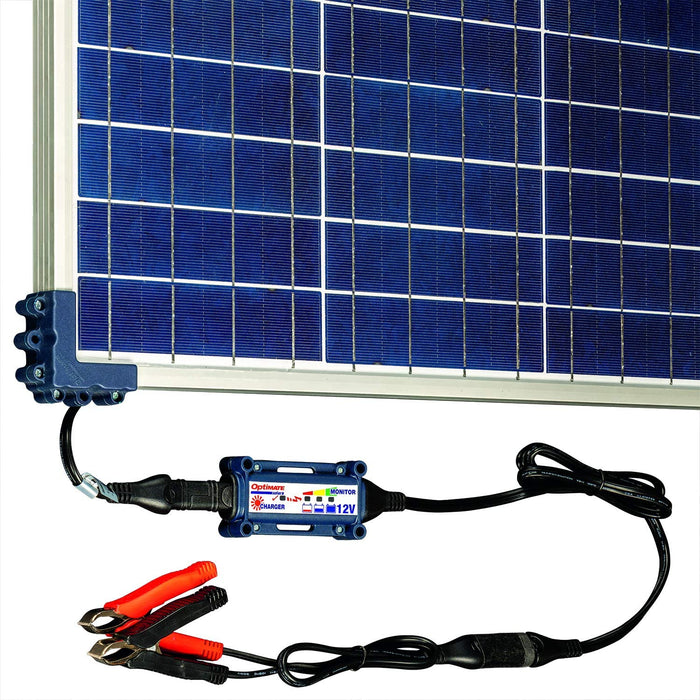 OptiMATE TM-523-6 Solar 60W Travel Kit - 6-Step 12V 5A Sealed Solar Battery Saving Charger & Maintainer