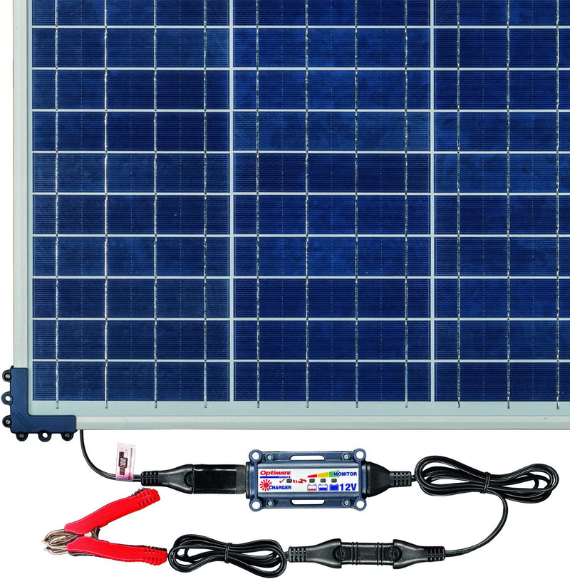 OptiMATE TM-523-6 Solar 60W Travel Kit - 6-Step 12V 5A Sealed Solar Battery Saving Charger & Maintainer