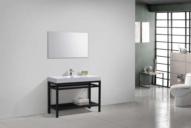 KubeBath Cisco 48" Stainless Steel Freestanding Console with Acrylic Sink