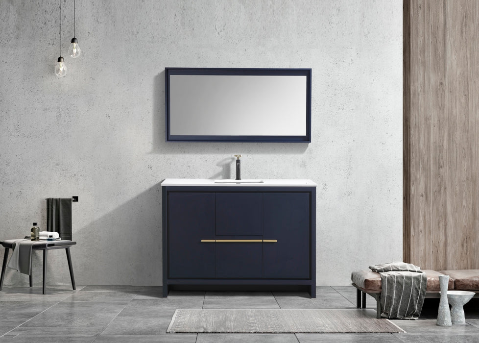 KubeBath Dolce 48" Single Sink Vanity with Quartz Countertop And Ceramic Undermount Sink
