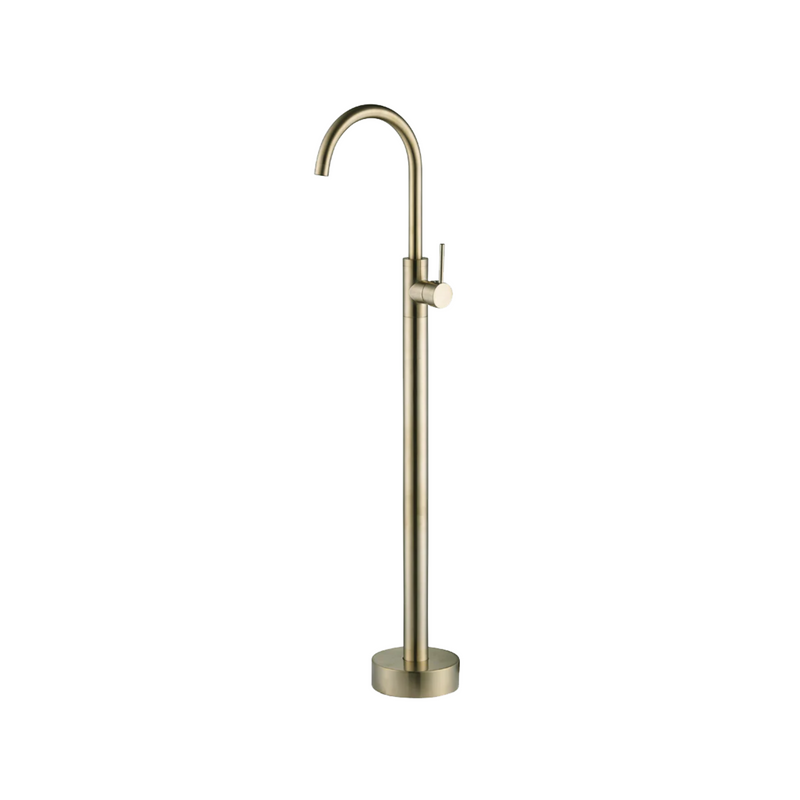 Agua Canada  SUBITO Freestanding Round Matte Black Faucet Without Handshower