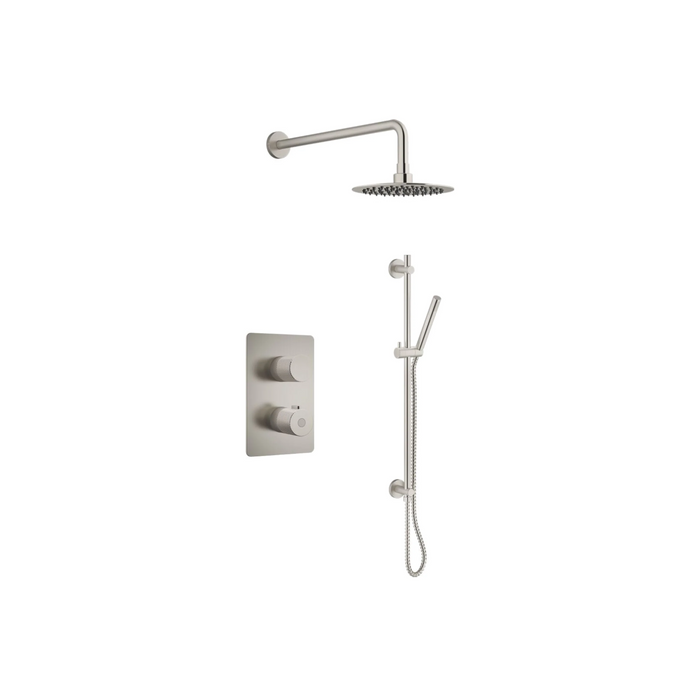 Agua Canada VANIKA Thermostatic Shower Set Including Shower Head, Handshower On Rail And Valve