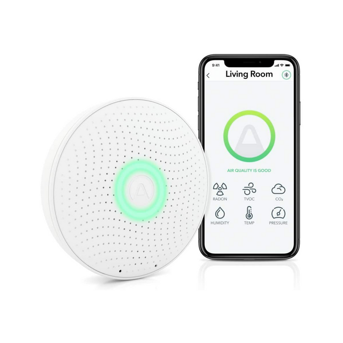 Airthings Wave Plus Smart Indoor Air Quality Monitor with Radon Detection
