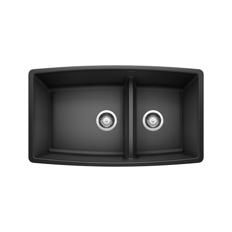 Blanco PERFORMA U 1¾ Low Divide Double Bowl SILGRANIT Undermount Kitchen Sink
