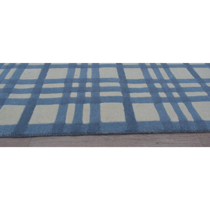 Aspen Plaid Cut Pile Handtufted Wool Rug - Organic Weave - Rise