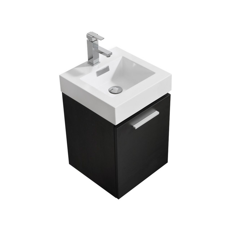 KubeBath Bliss 16" Wall Mount Modern Bathroom Vanity
