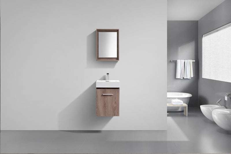 KubeBath Bliss 16" Wall Mount Modern Bathroom Vanity