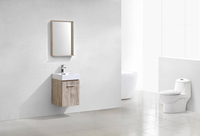KubeBath Bliss 16" Wall Mount Modern Bathroom Vanity
