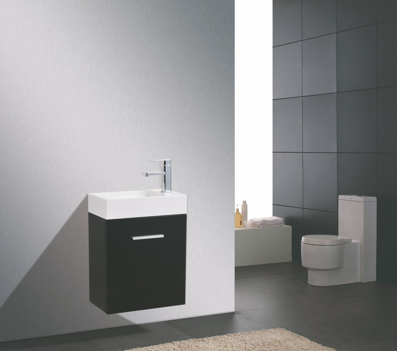 KubeBath Bliss 18" Wall Mount Modern Bathroom Vanity