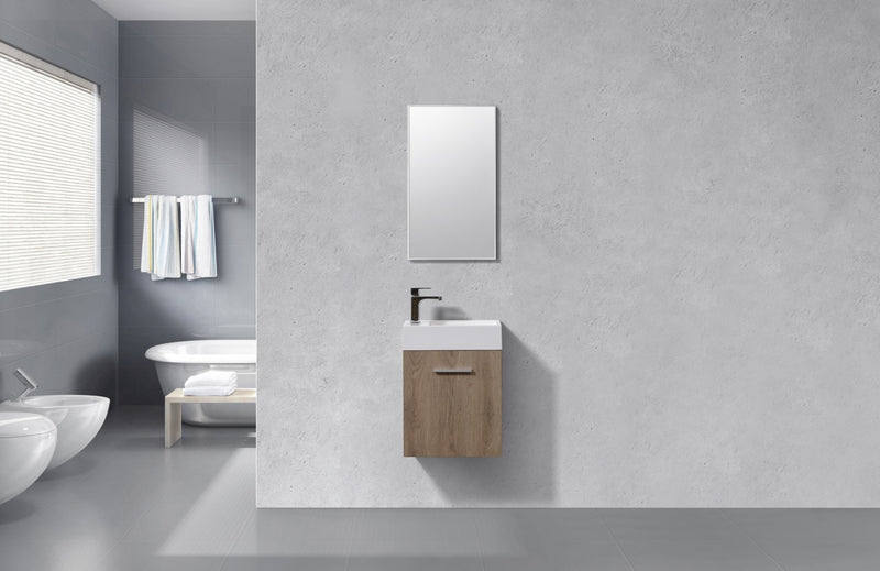 KubeBath Bliss 18" Wall Mount Modern Bathroom Vanity