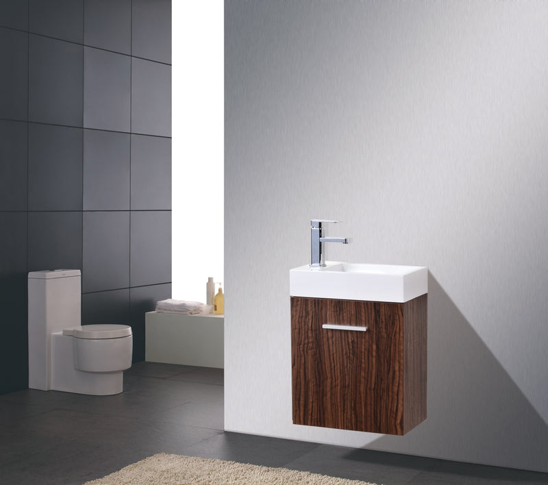 KubeBath Bliss 18" Wall Mount Modern Bathroom Vanity