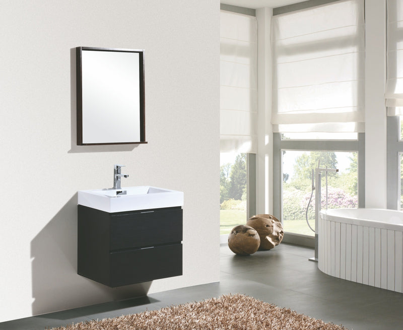 KubeBath Bliss 24" Wall Mount Modern Bathroom Vanity
