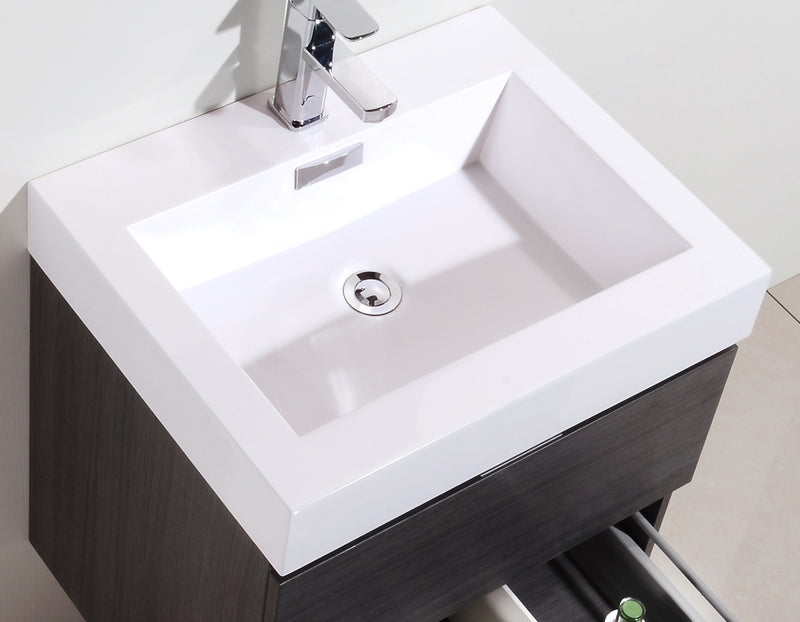 KubeBath Bliss 24" Wall Mount Modern Bathroom Vanity