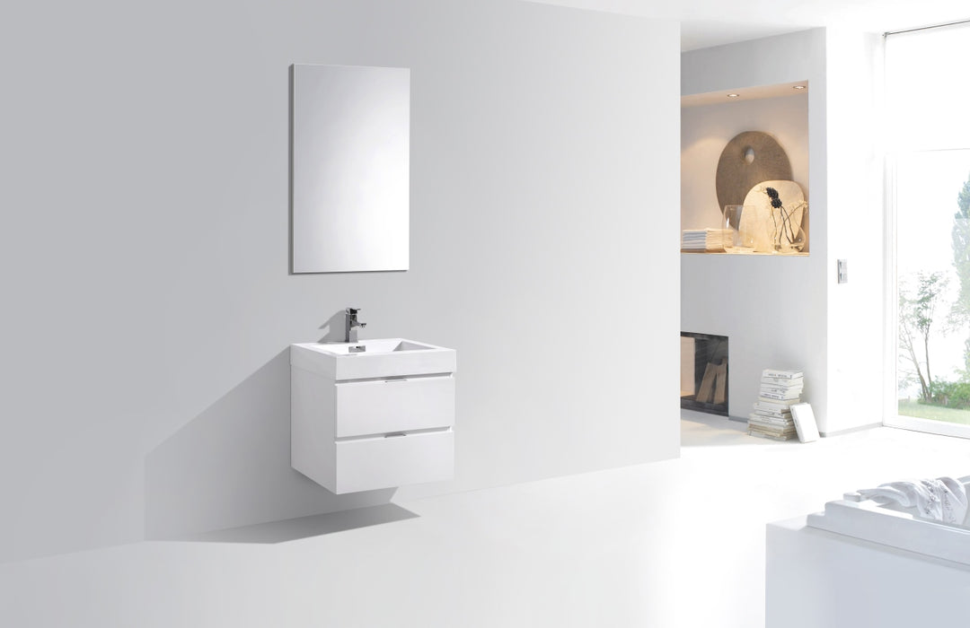KubeBath Bliss 24" Wall Mount Modern Bathroom Vanity