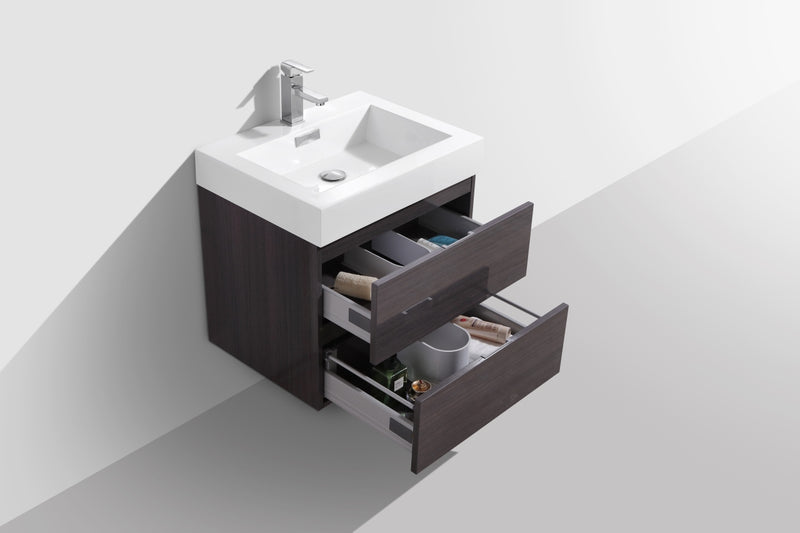 KubeBath Bliss 24" Wall Mount Modern Bathroom Vanity