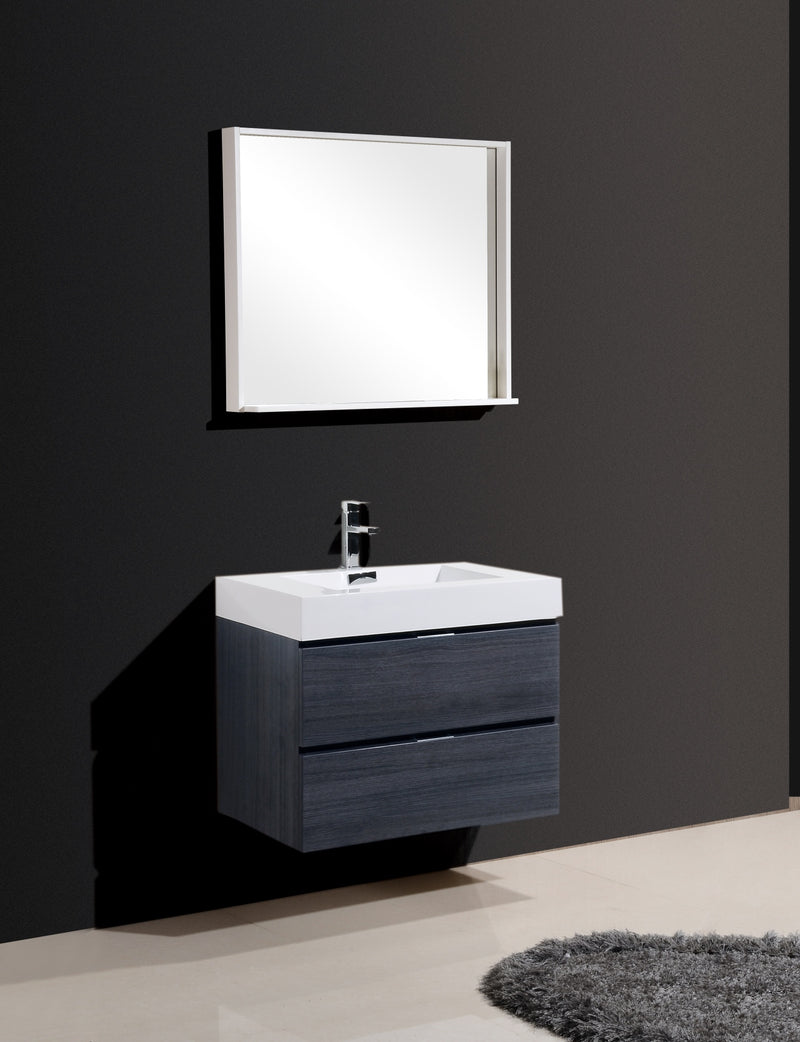 KubeBath Bliss 30" Wall Mount Modern Bathroom Vanity