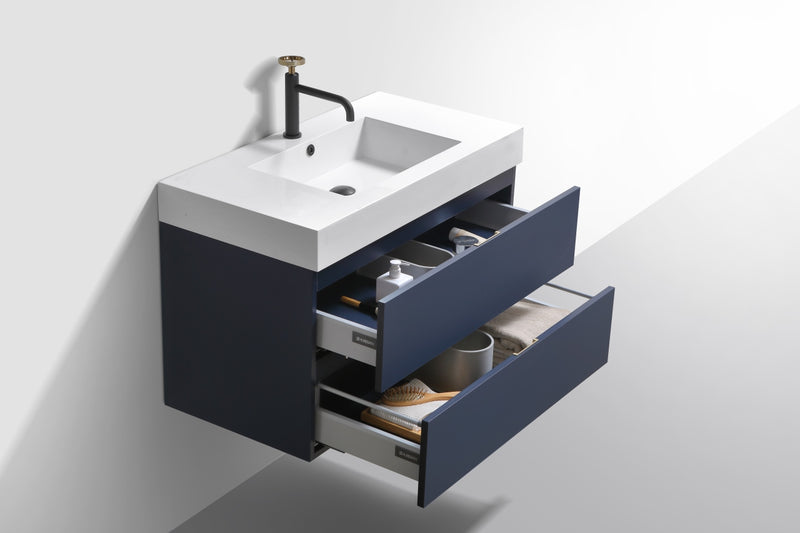 KubeBath Bliss 36" Wall Mount Modern Bathroom Vanity
