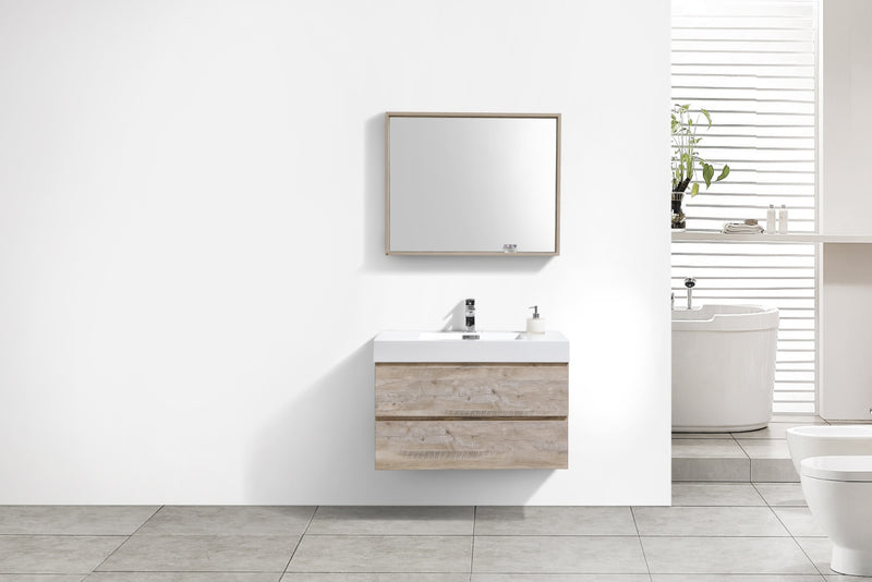 KubeBath Bliss 36" Wall Mount Modern Bathroom Vanity