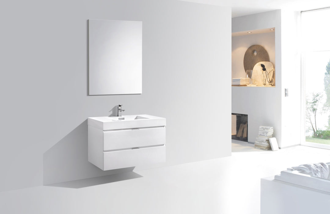 KubeBath Bliss 36" Wall Mount Modern Bathroom Vanity