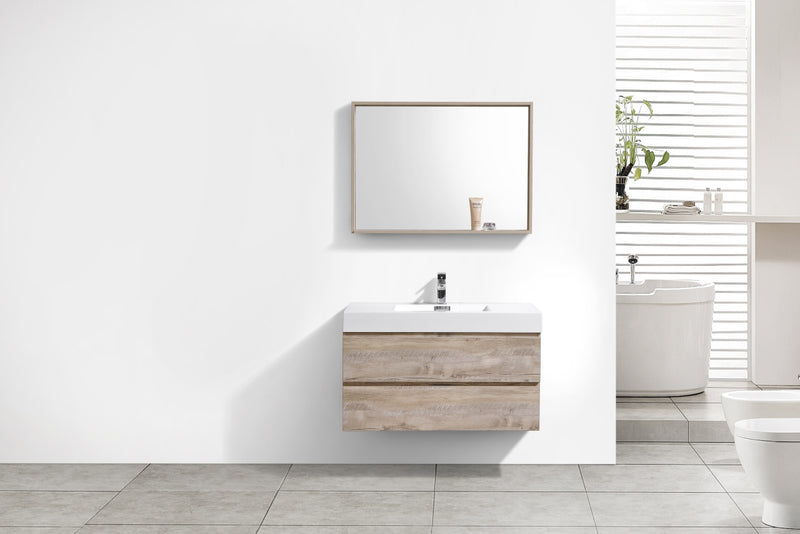 KubeBath Bliss 40" Wall Mount Modern Bathroom Vanity