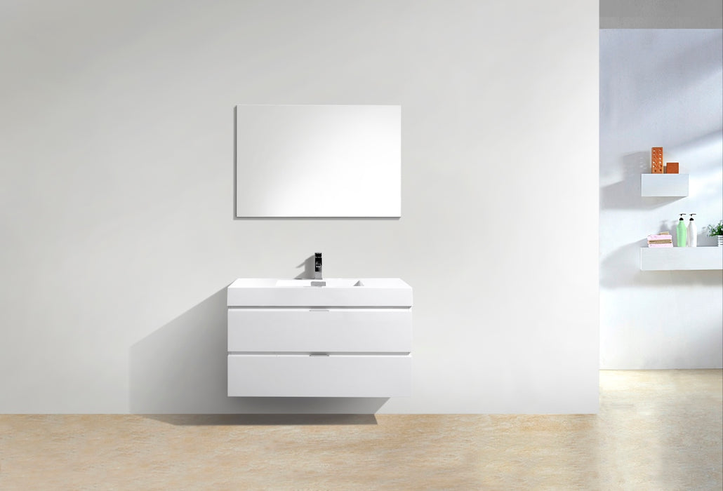 KubeBath Bliss 40" Wall Mount Modern Bathroom Vanity