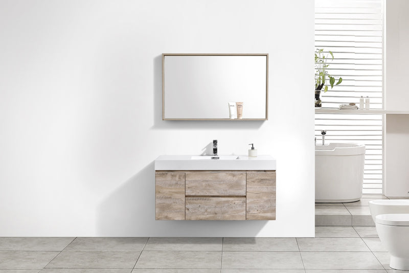 KubeBath Bliss 48" Wall Mount Modern Bathroom Vanity