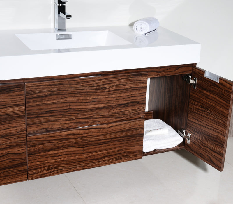 KubeBath Bliss 48" Wall Mount Modern Bathroom Vanity